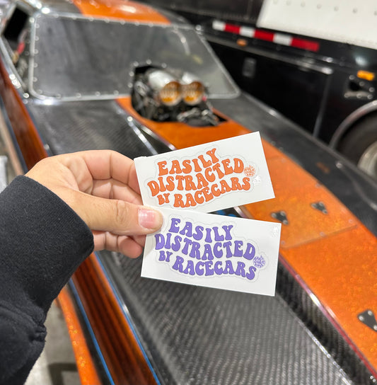 Easily Distracted By Racecars Sticker Kit