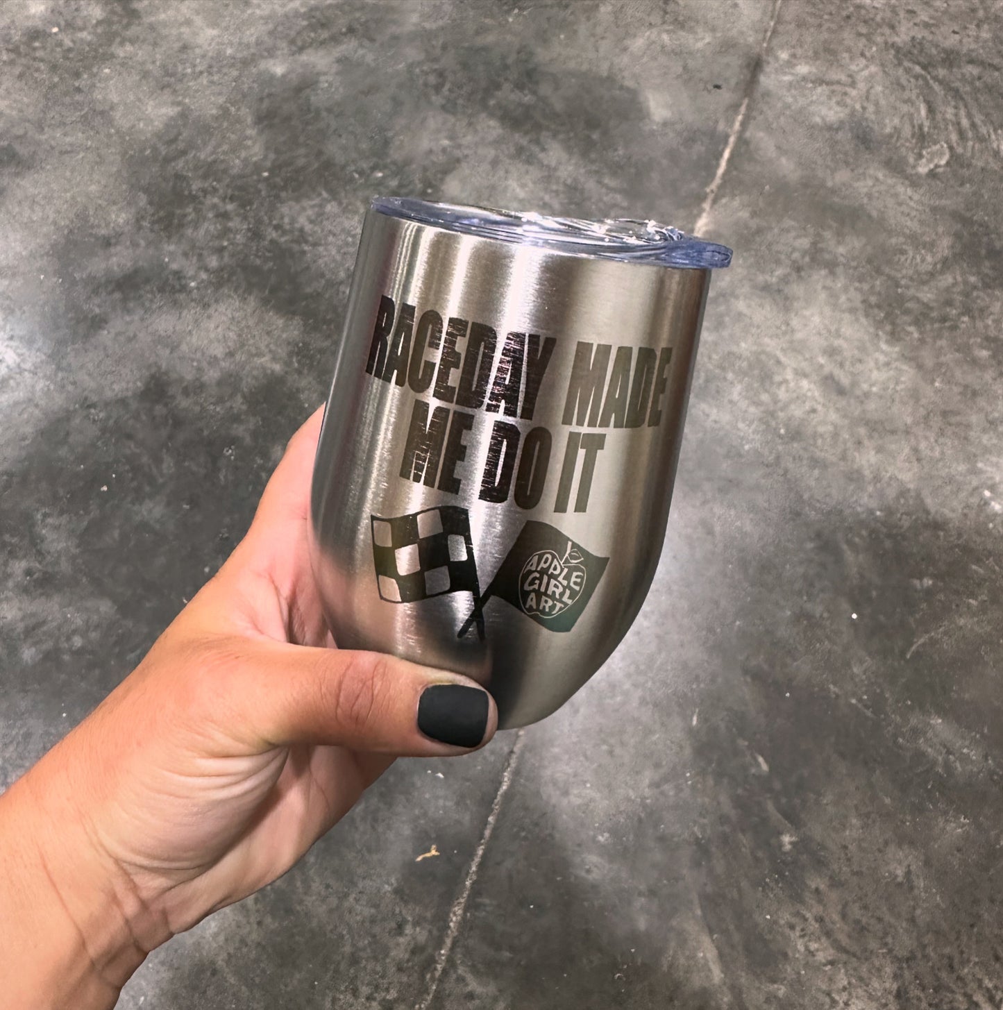 Raceday Made Me Do It Tumbler