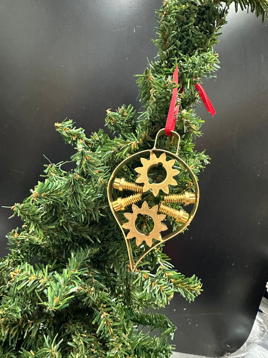 Sleigh Golden Ornament